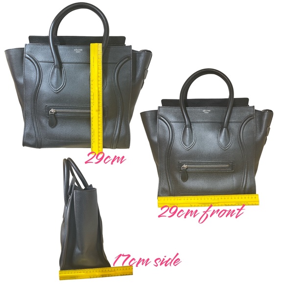 Authentic Celine Black Leather Mini Luggage Tote - Picture 4 of 8